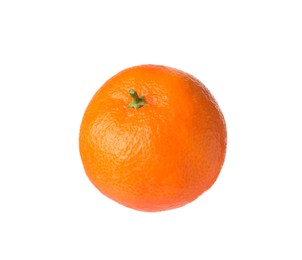 Photo of One fresh ripe tangerine isolated on white