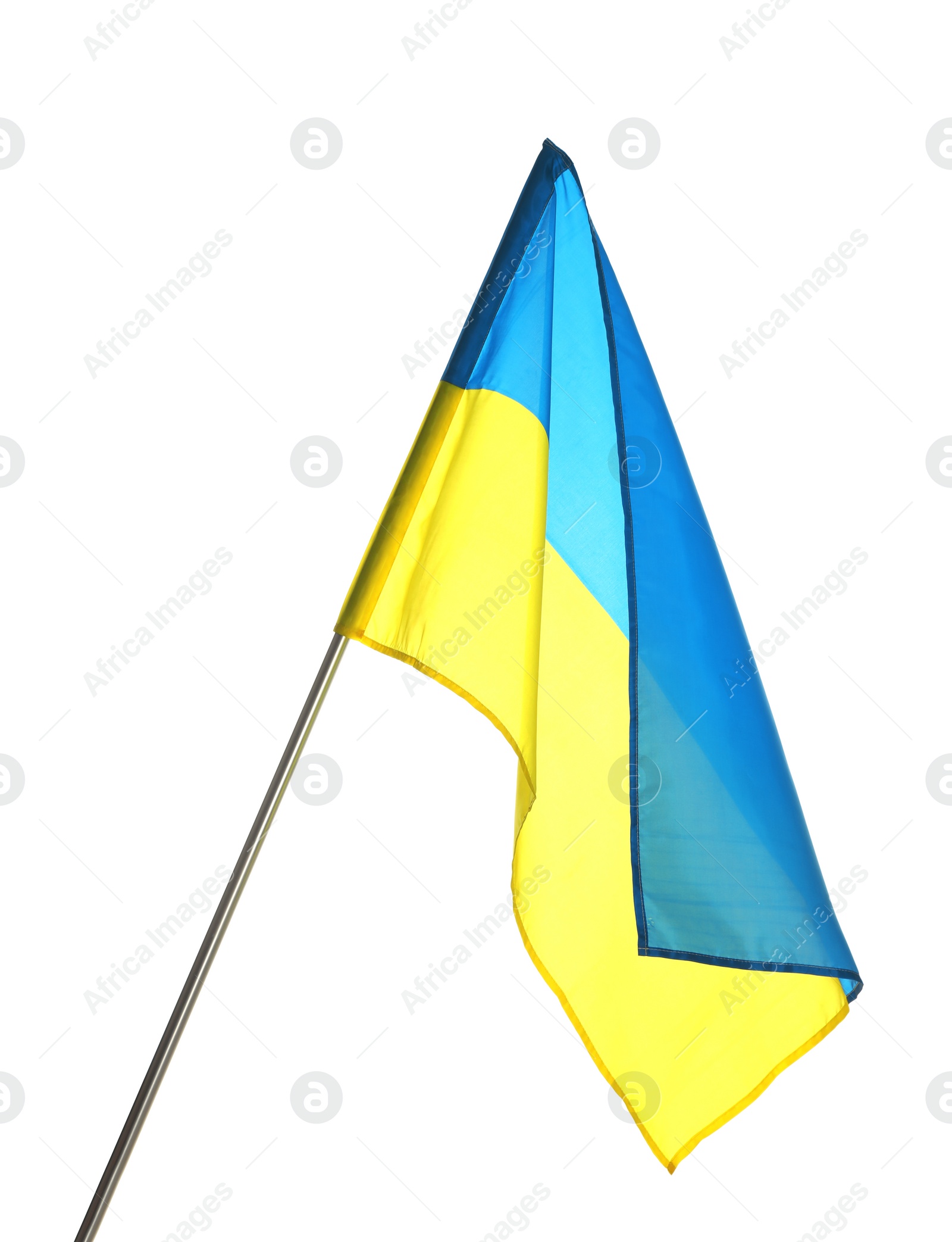 Photo of National flag of Ukraine isolated on white