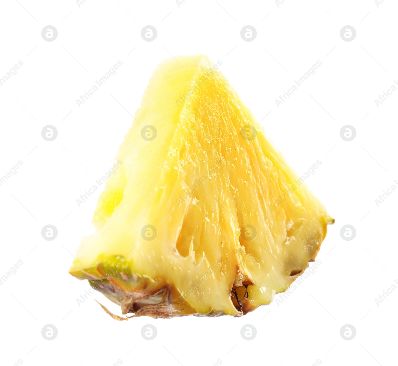 Photo of Slice of fresh pineapple isolated on white