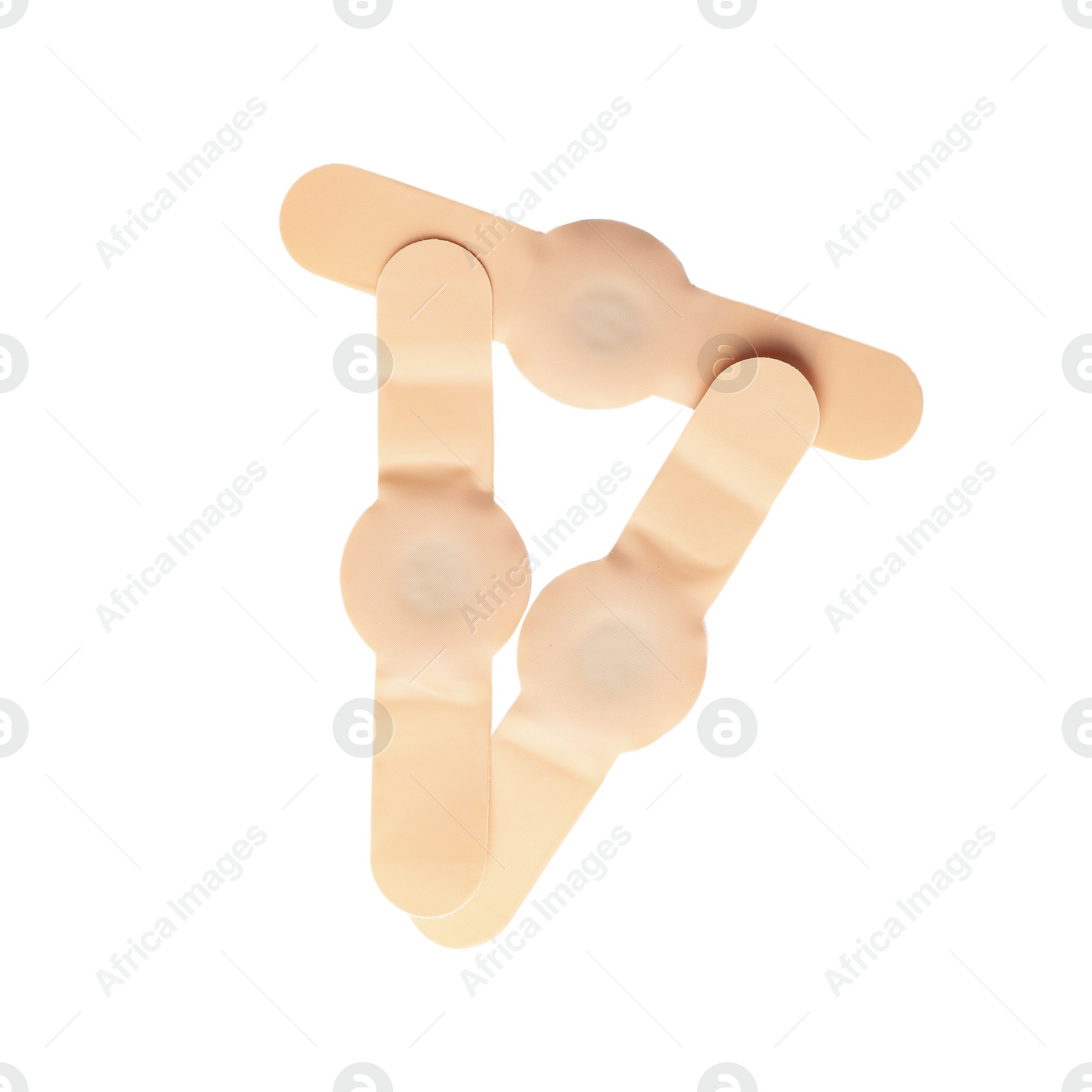 Photo of Medical sticking plasters isolated on white. First aid item