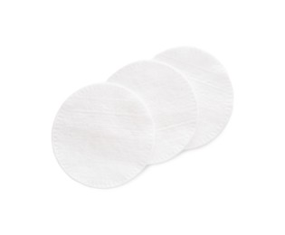 Photo of Soft clean cotton pads on white background, top view