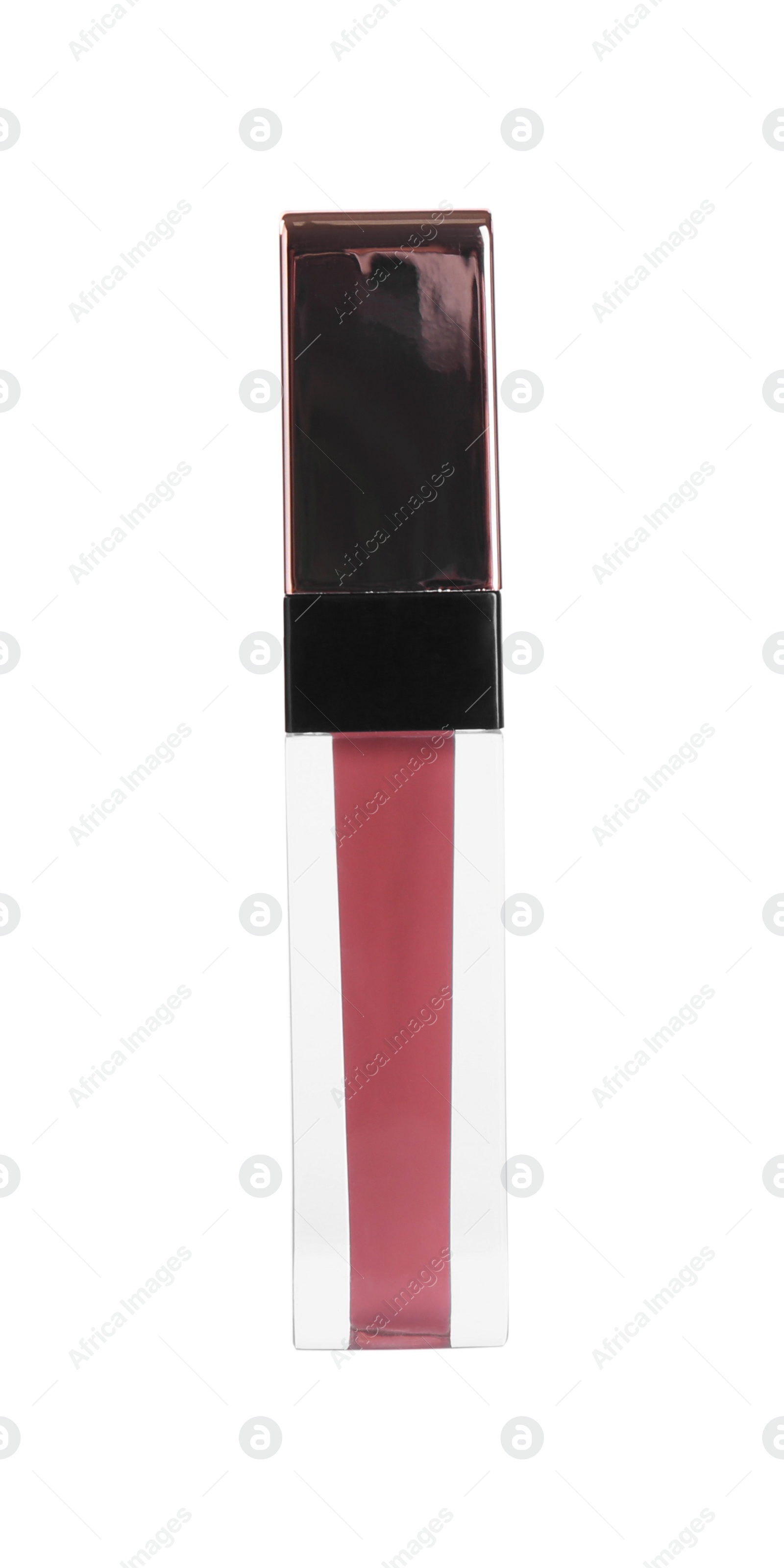 Photo of One lip gloss isolated on white. Cosmetic product