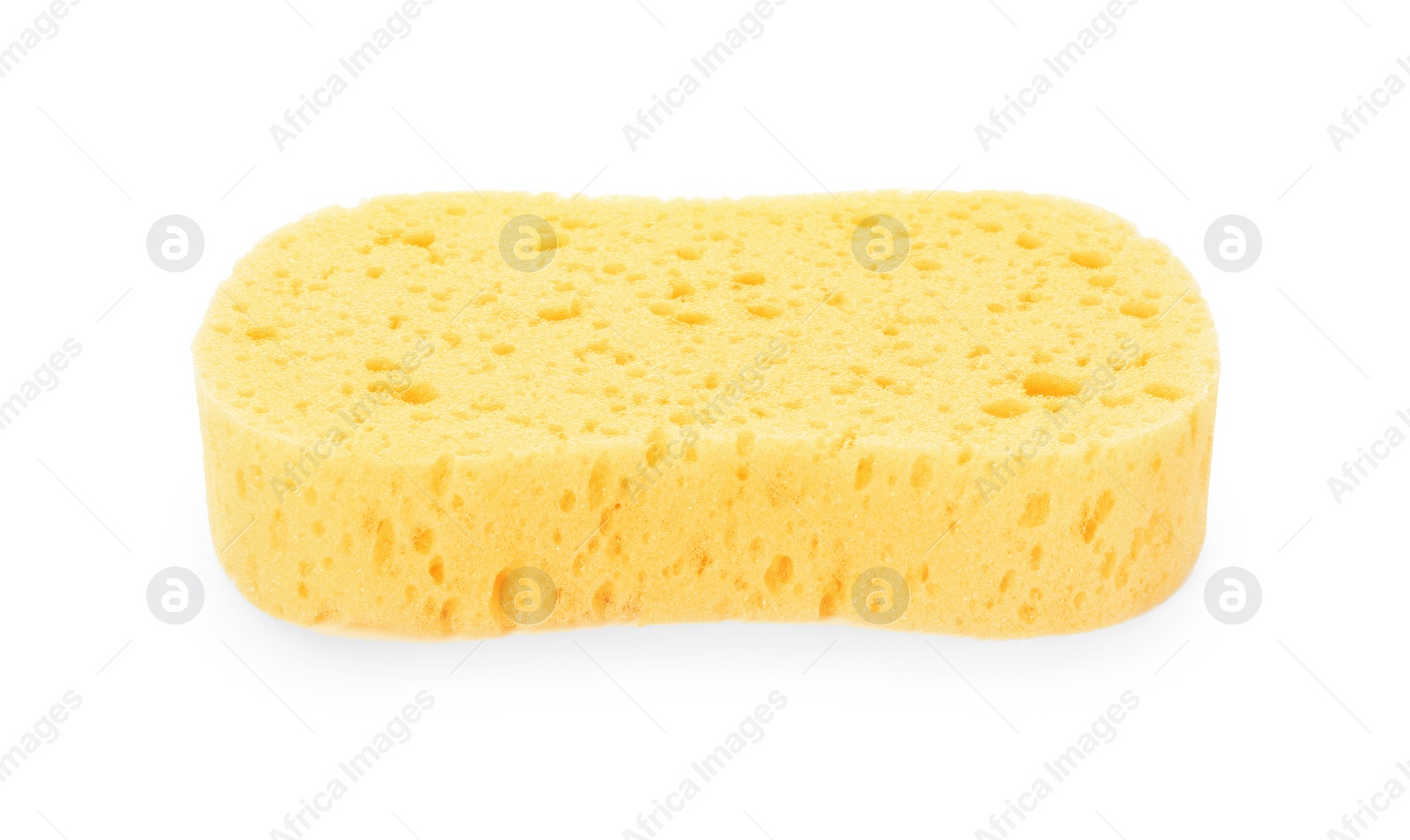 Photo of One new yellow sponge isolated on white