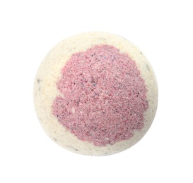 Photo of Bath bomb on white background. Spa product