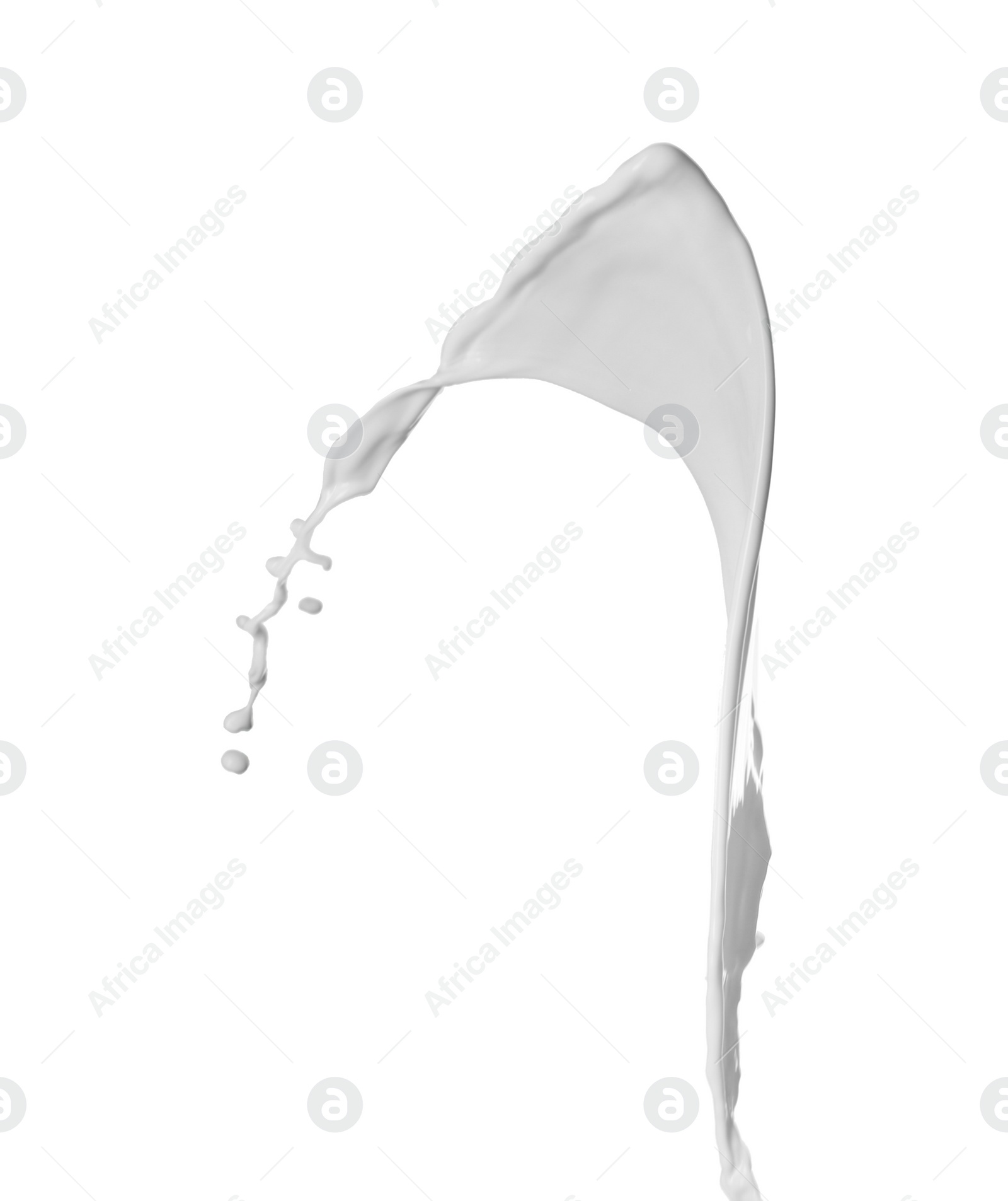 Photo of Splash of fresh milk isolated on white