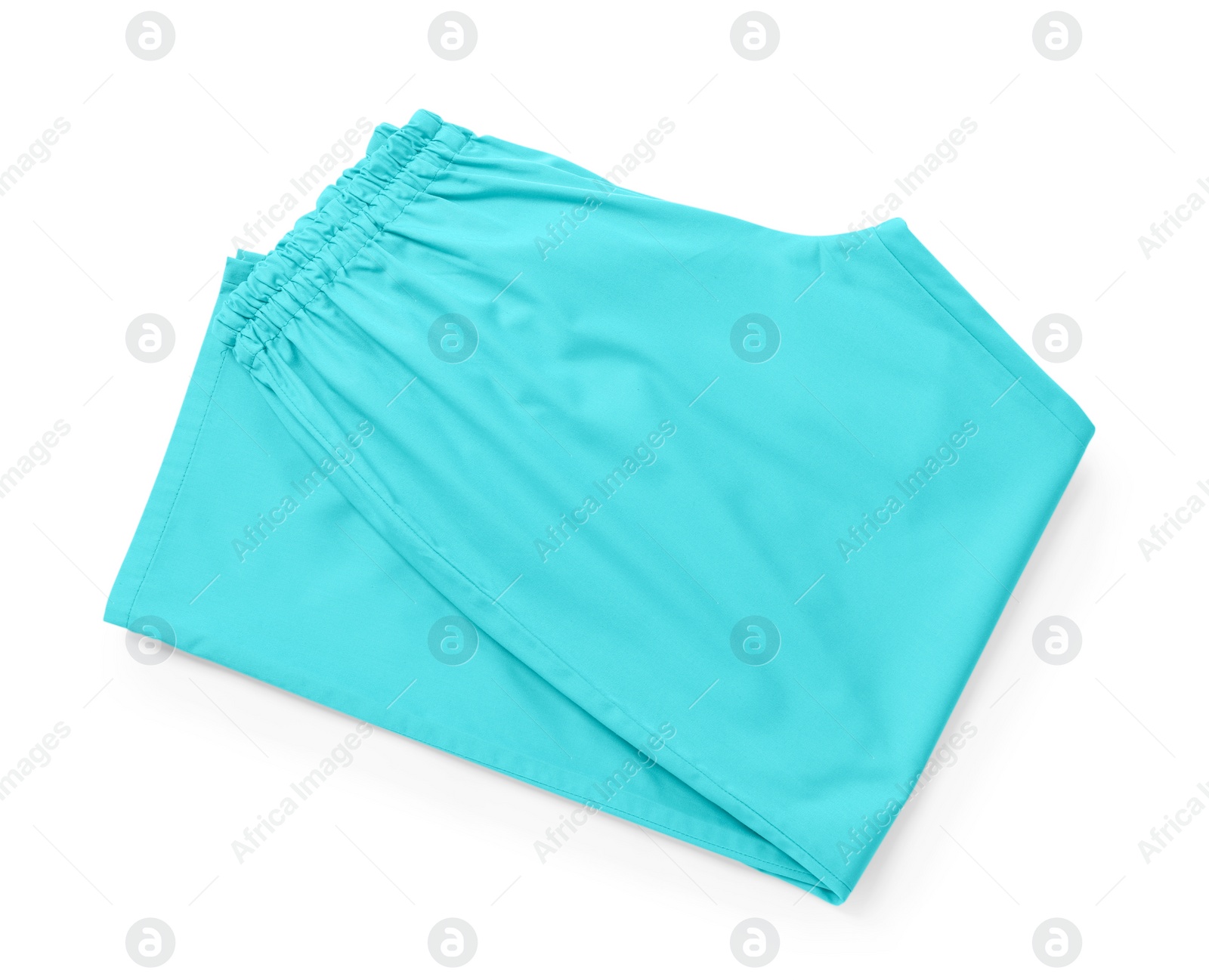 Photo of Medical uniform isolated on white, top view