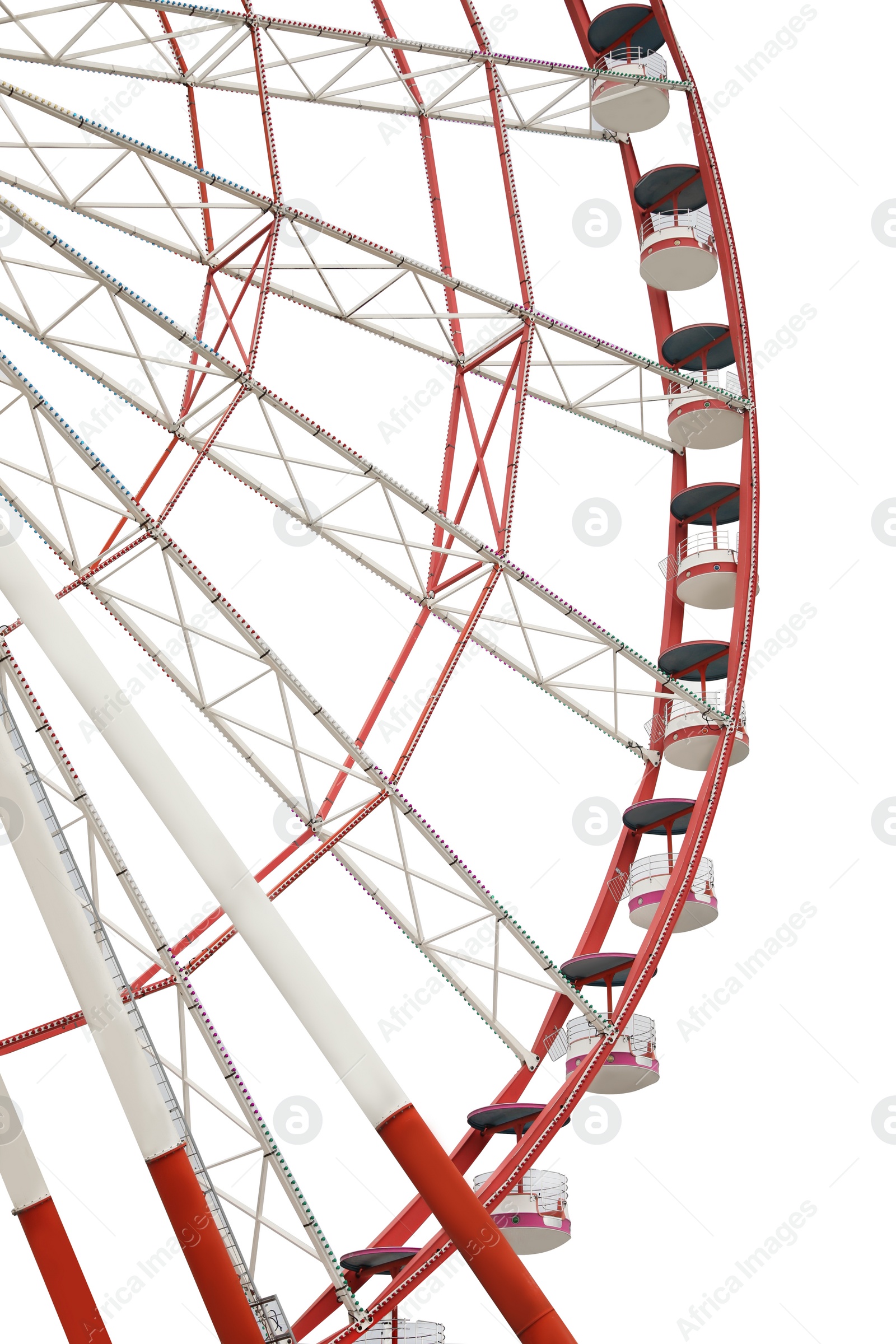 Image of Beautiful large Ferris wheel isolated on white