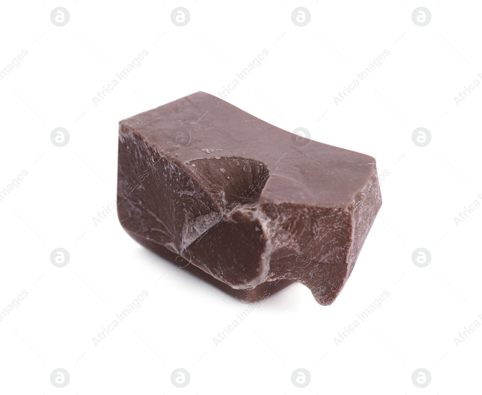 Photo of Piece of milk chocolate isolated on white