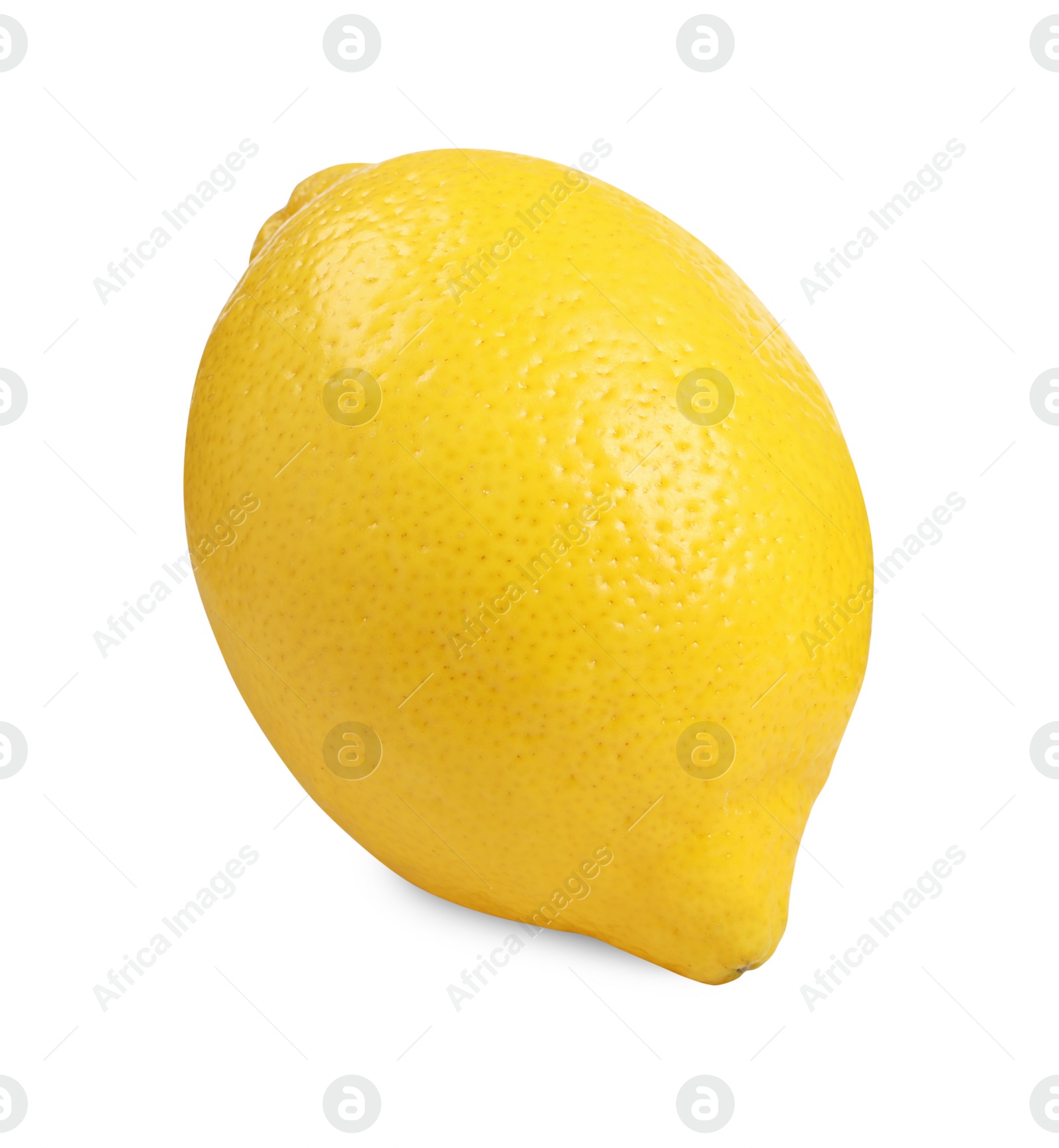 Photo of Citrus fruit. Whole fresh lemon isolated on white