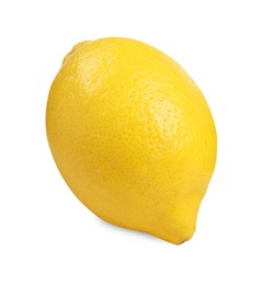 Photo of Citrus fruit. Whole fresh lemon isolated on white