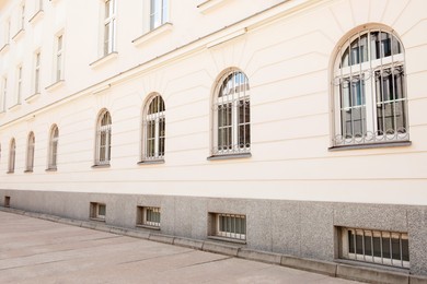 Photo of Modern building with windows on sunny day