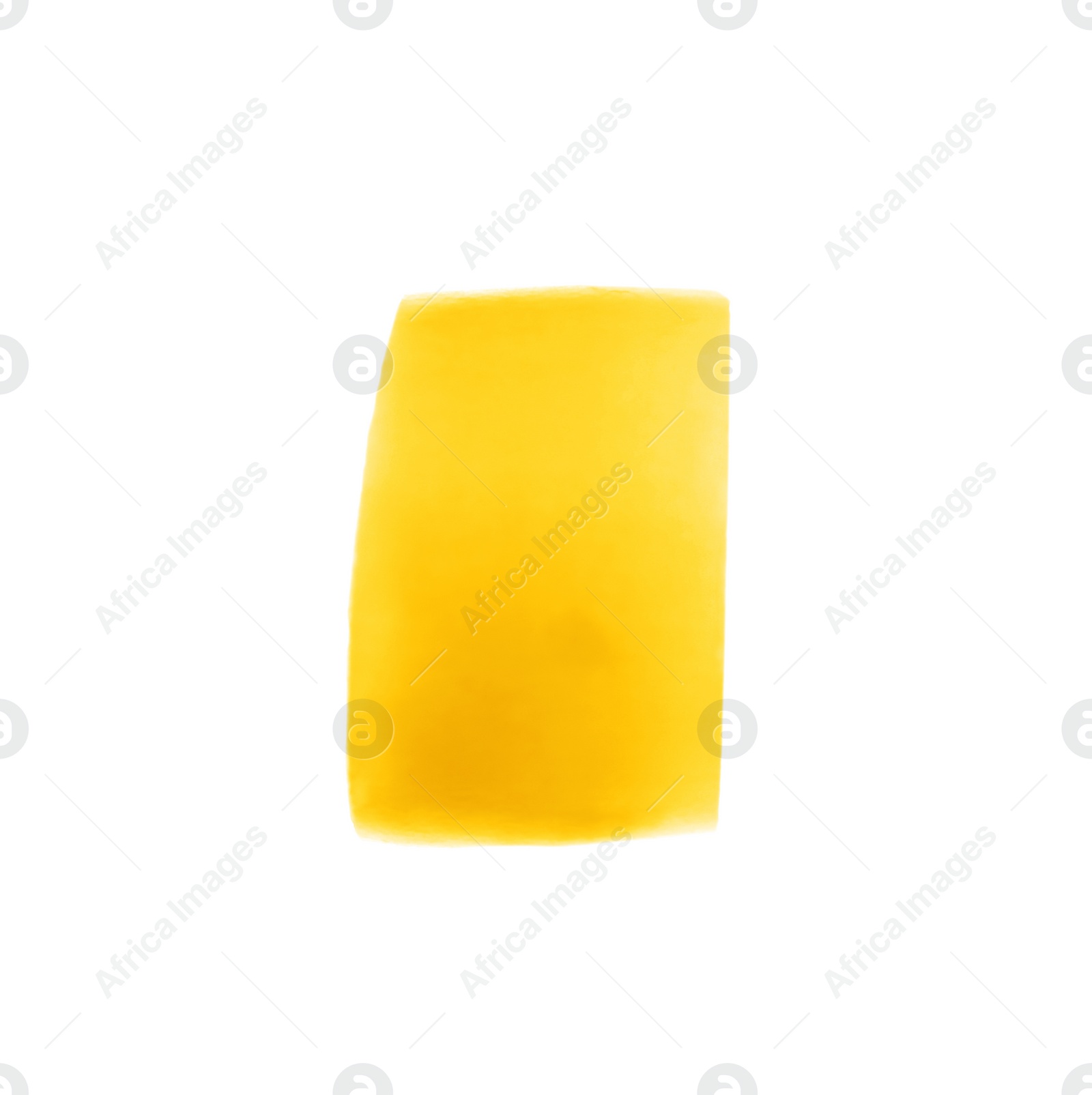 Photo of Piece of yellow hot chili pepper isolated on white