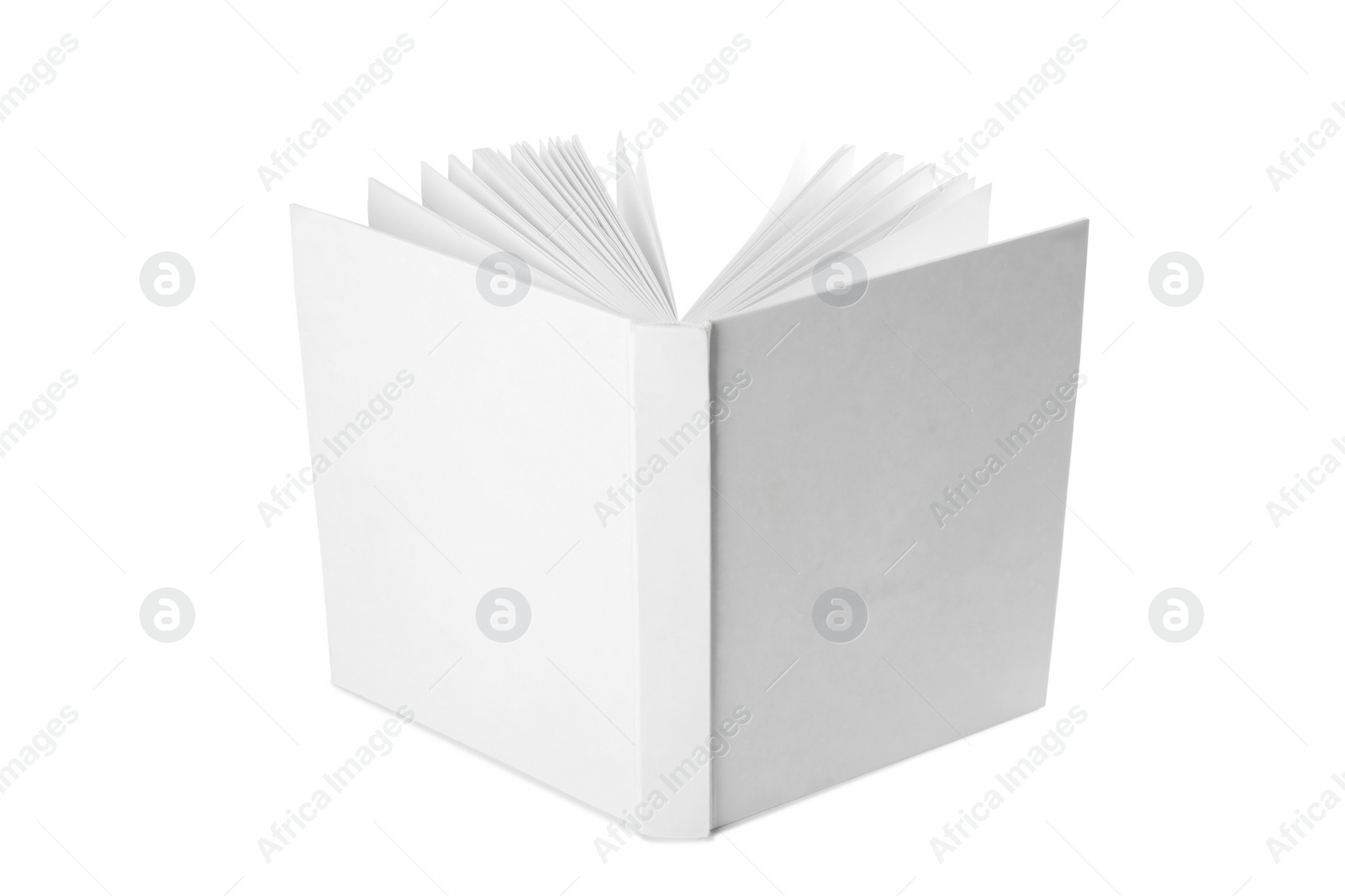 Photo of Mock up of hardcover book on white background