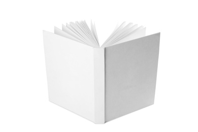 Photo of Mock up of hardcover book on white background