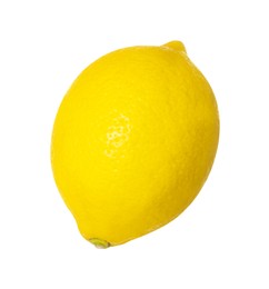 Fresh ripe whole lemon isolated on white