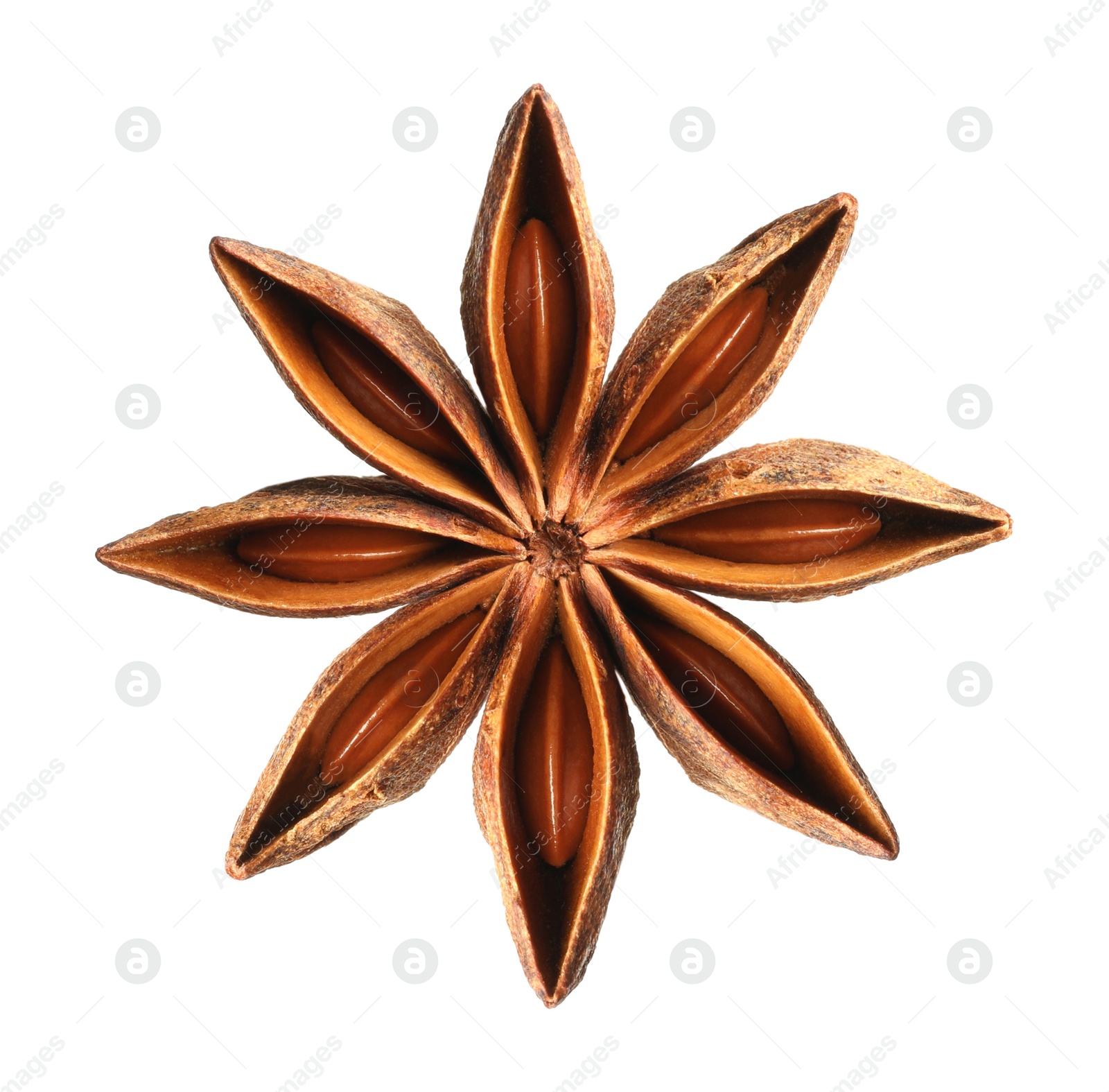 Image of Aromatic dry anise star isolated on white