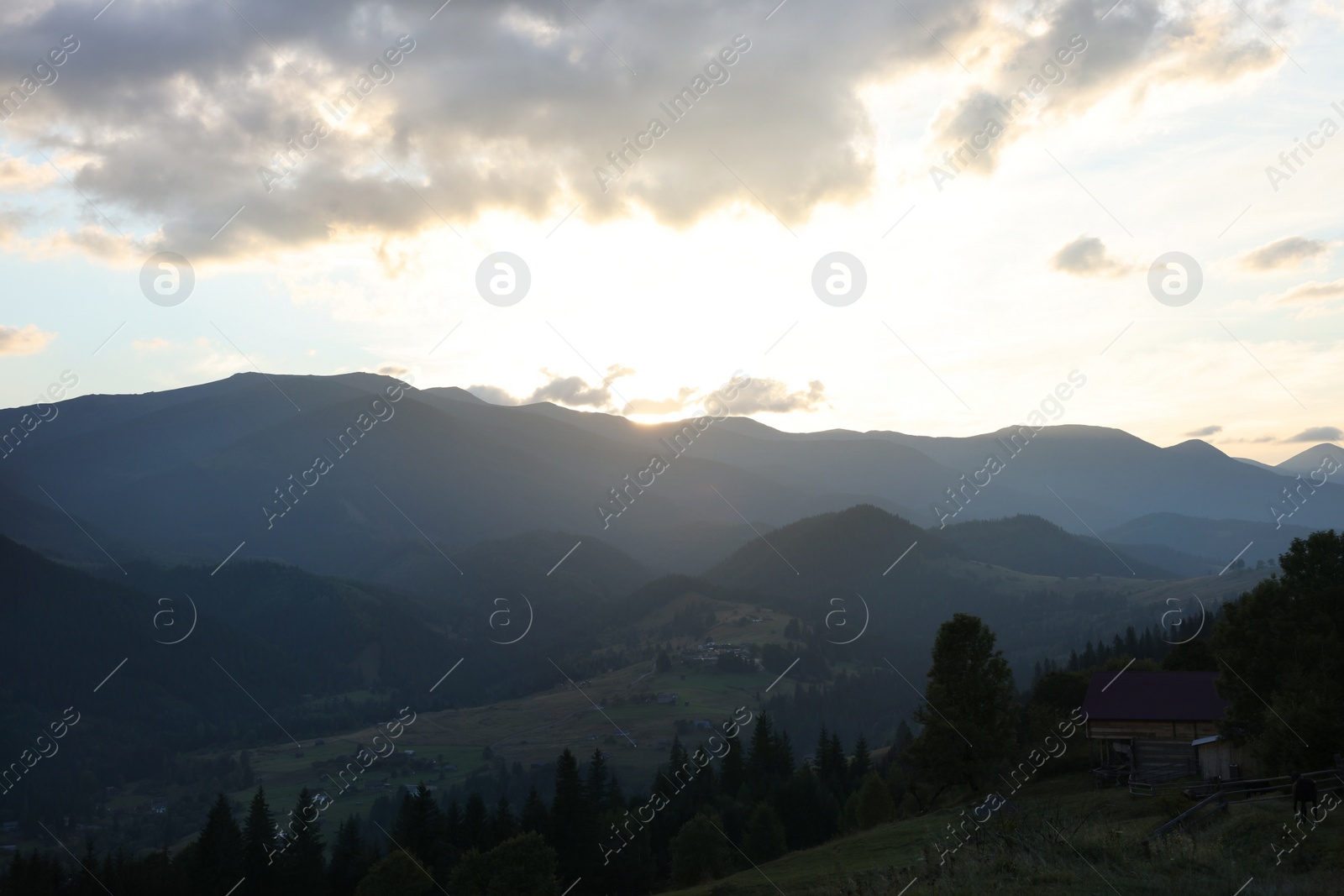 Photo of Picturesque view of mountain landscape in morning