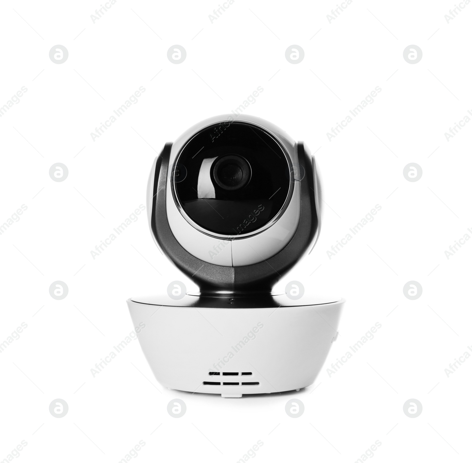 Photo of Baby camera isolated on white. CCTV equipment