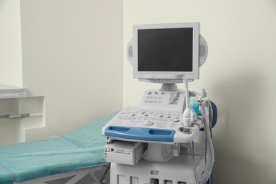 Ultrasound machine and examination table in hospital