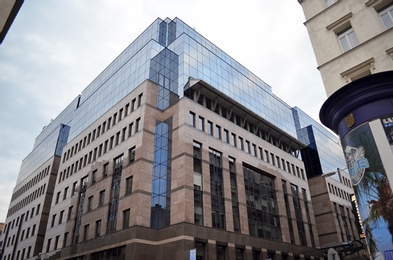 BUDAPEST, HUNGARY - JUNE 17, 2018: Beautiful modern building on street