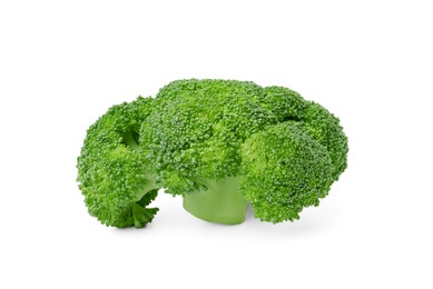 Photo of Fresh raw green broccoli isolated on white