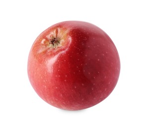 Photo of One ripe red apple isolated on white