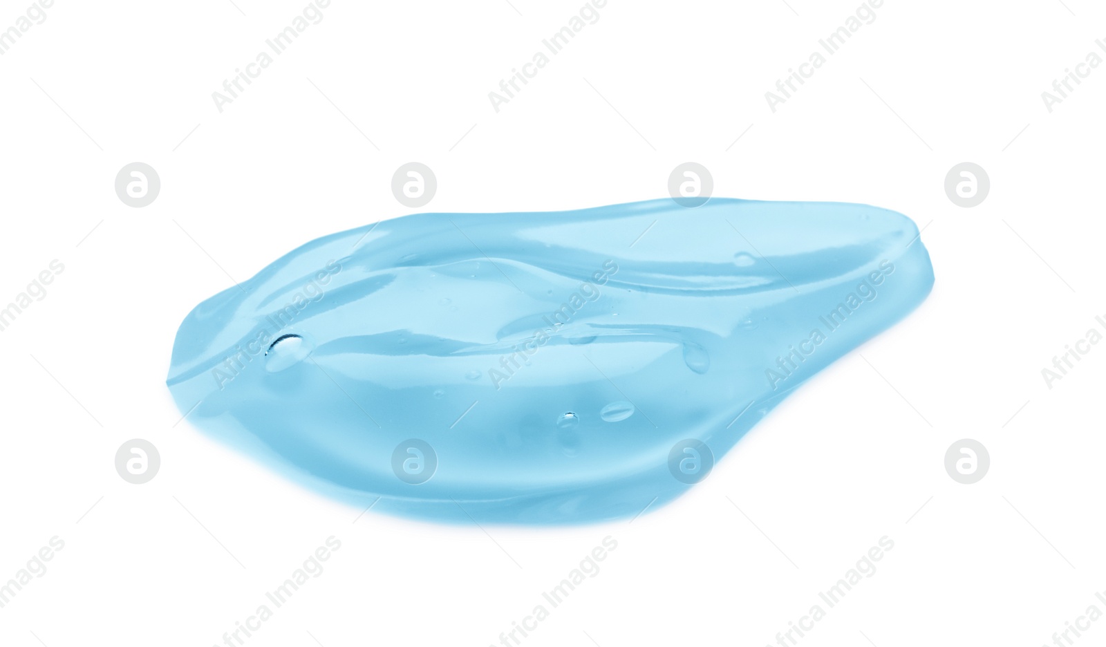 Photo of Sample of transparent cosmetic gel on white background