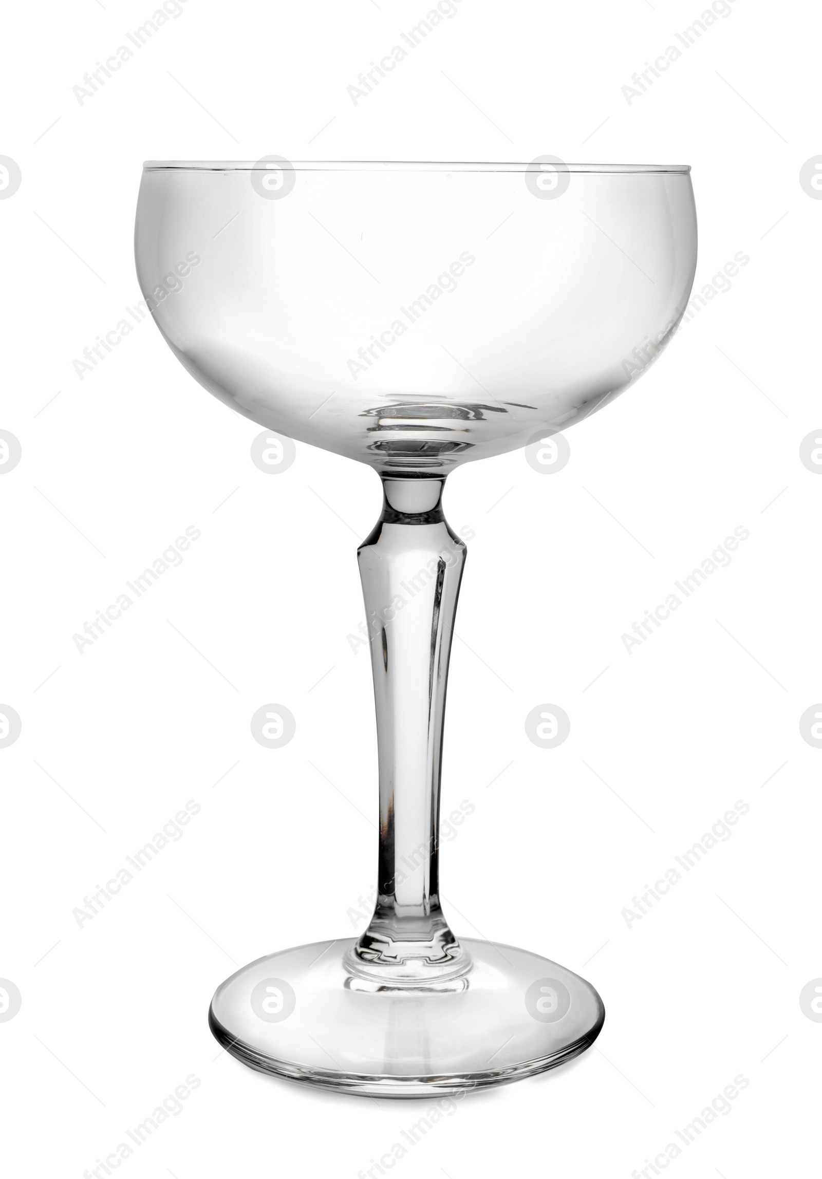 Photo of Clean empty coupe glass isolated on white