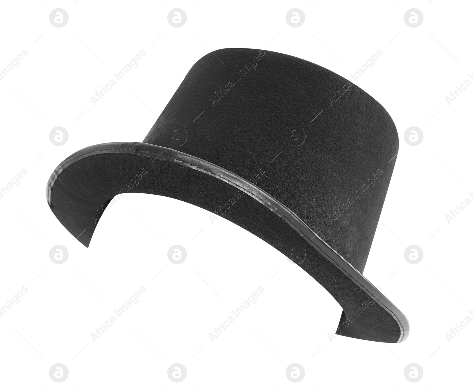 Photo of Black magician top hat isolated on white