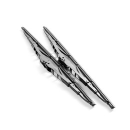 Photo of Pair of car windshield wipers on white background