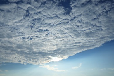 Picturesque view of beautiful blue sky with clouds