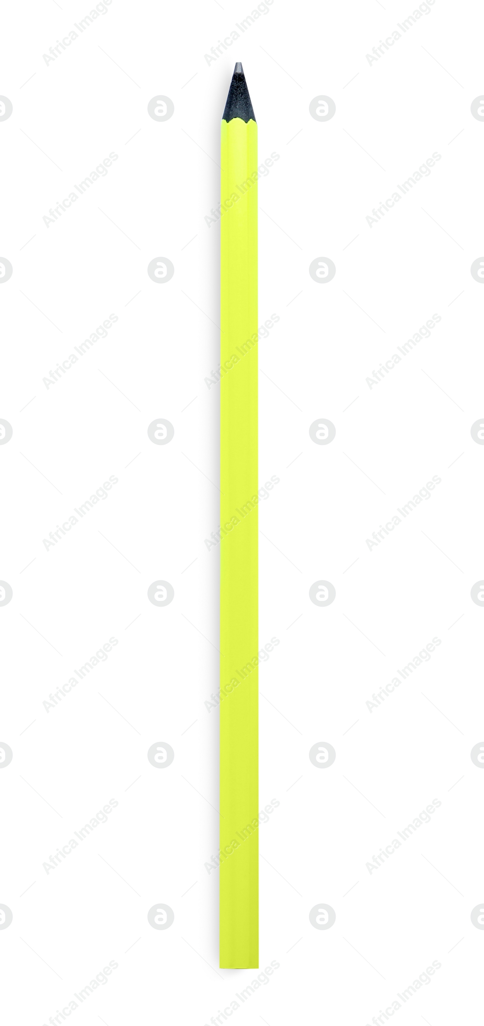 Photo of New pencil isolated on white. School stationery