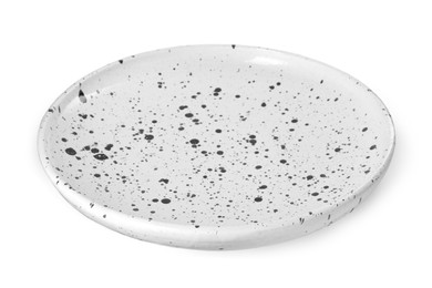 One beautiful ceramic plate isolated on white