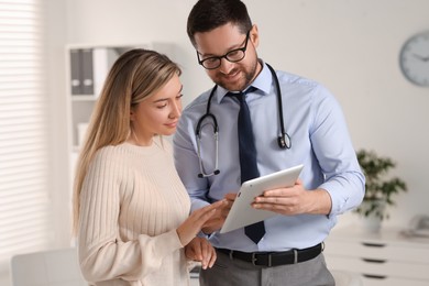 Professional doctor working with patient in hospital