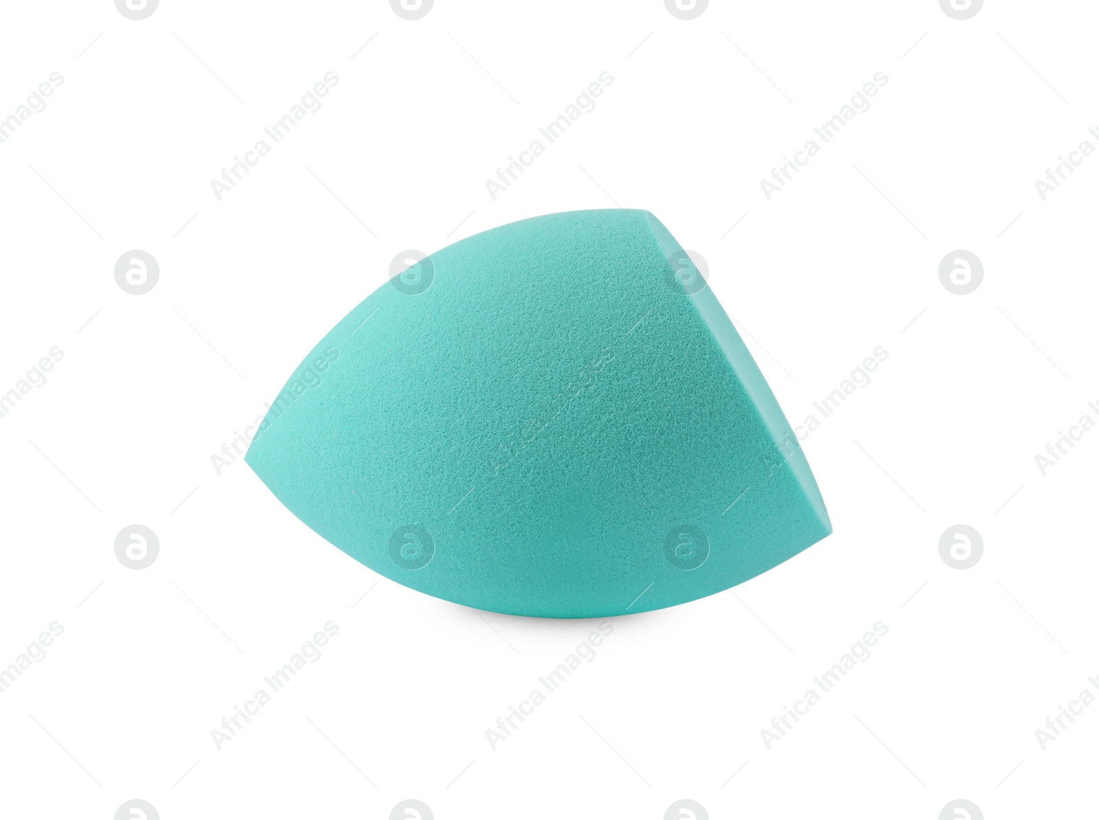 Photo of One turquoise makeup sponge isolated on white