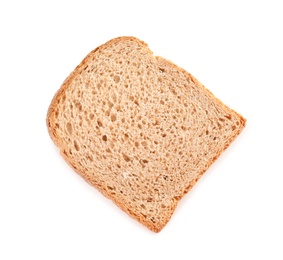 Fresh bread on white background, top view