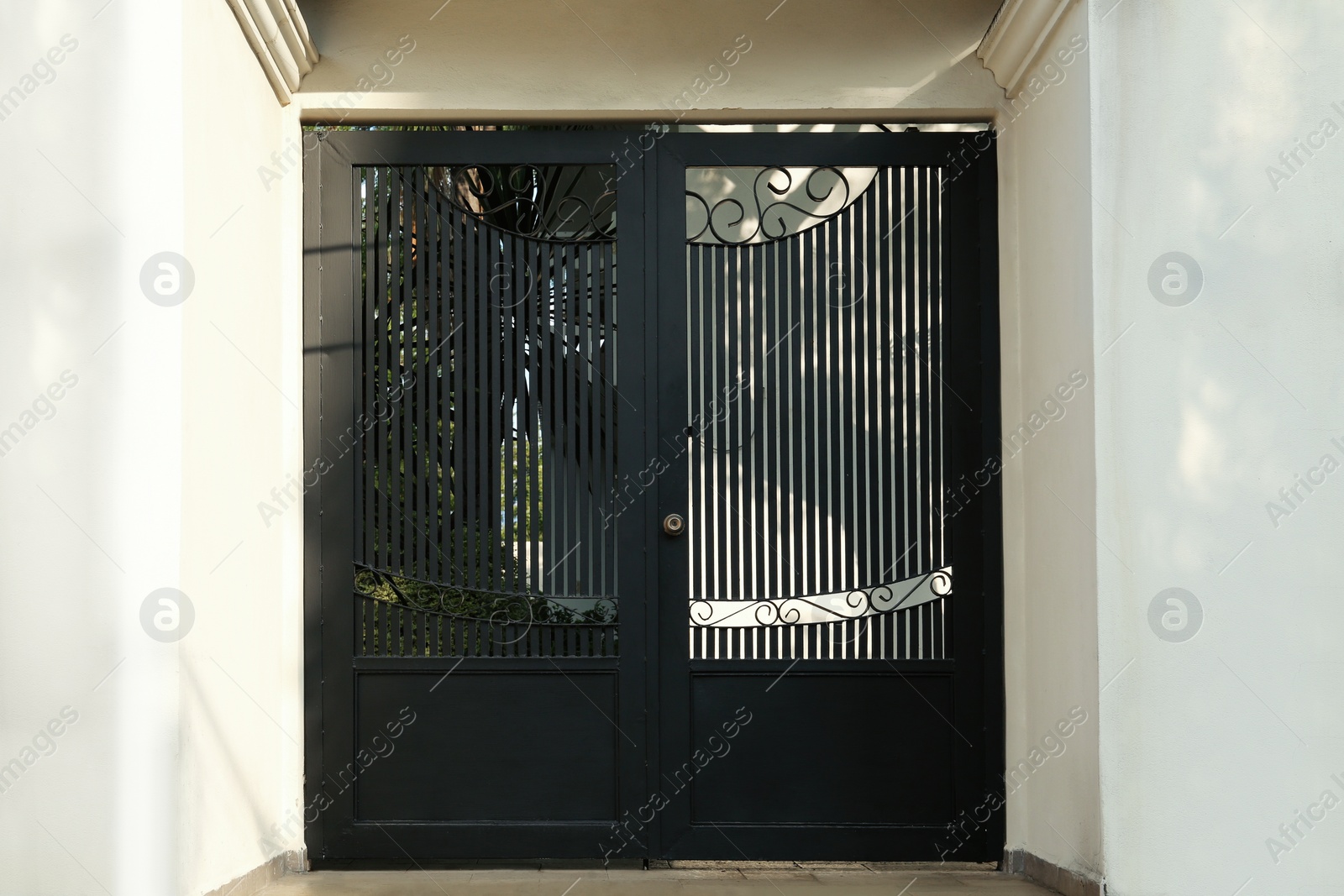 Photo of Entrance of residential house with black door