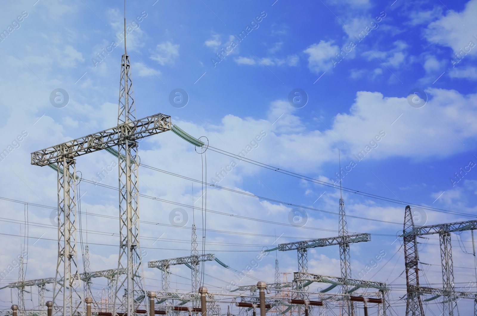 Photo of Modern electrical substation outdoors on sunny day