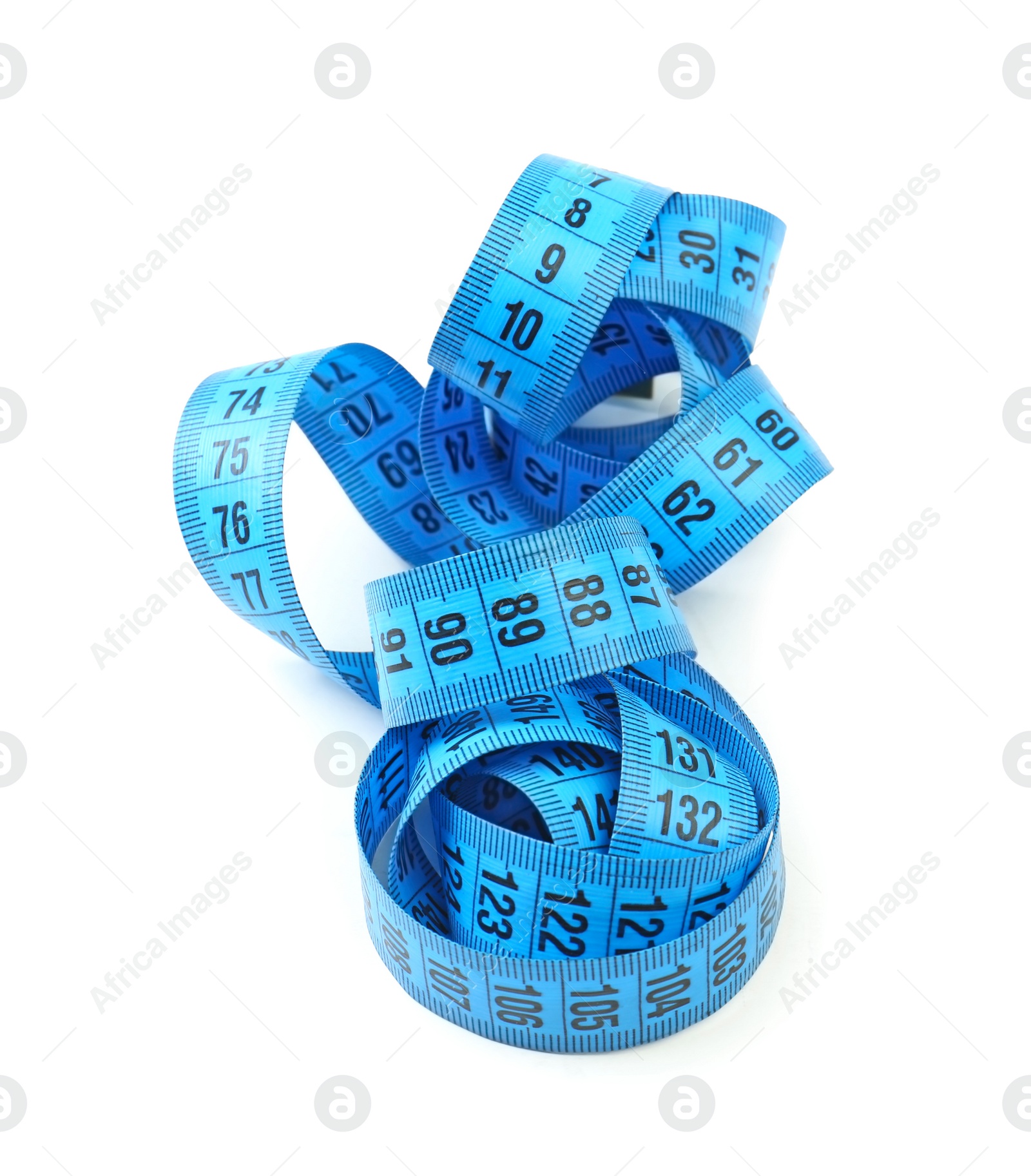 Photo of Measuring tape on white background