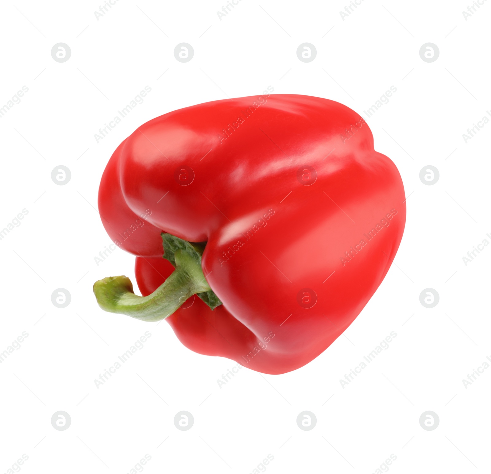 Photo of Ripe red bell pepper isolated on white