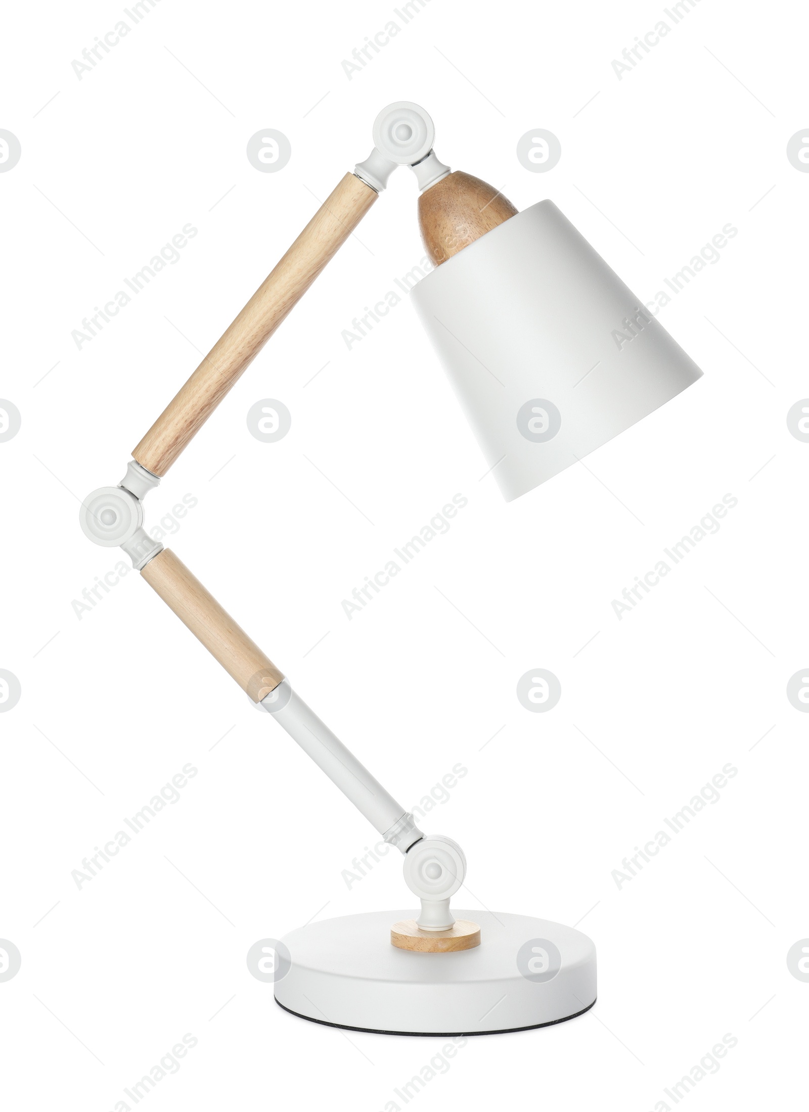 Photo of Stylish modern table lamp isolated on white