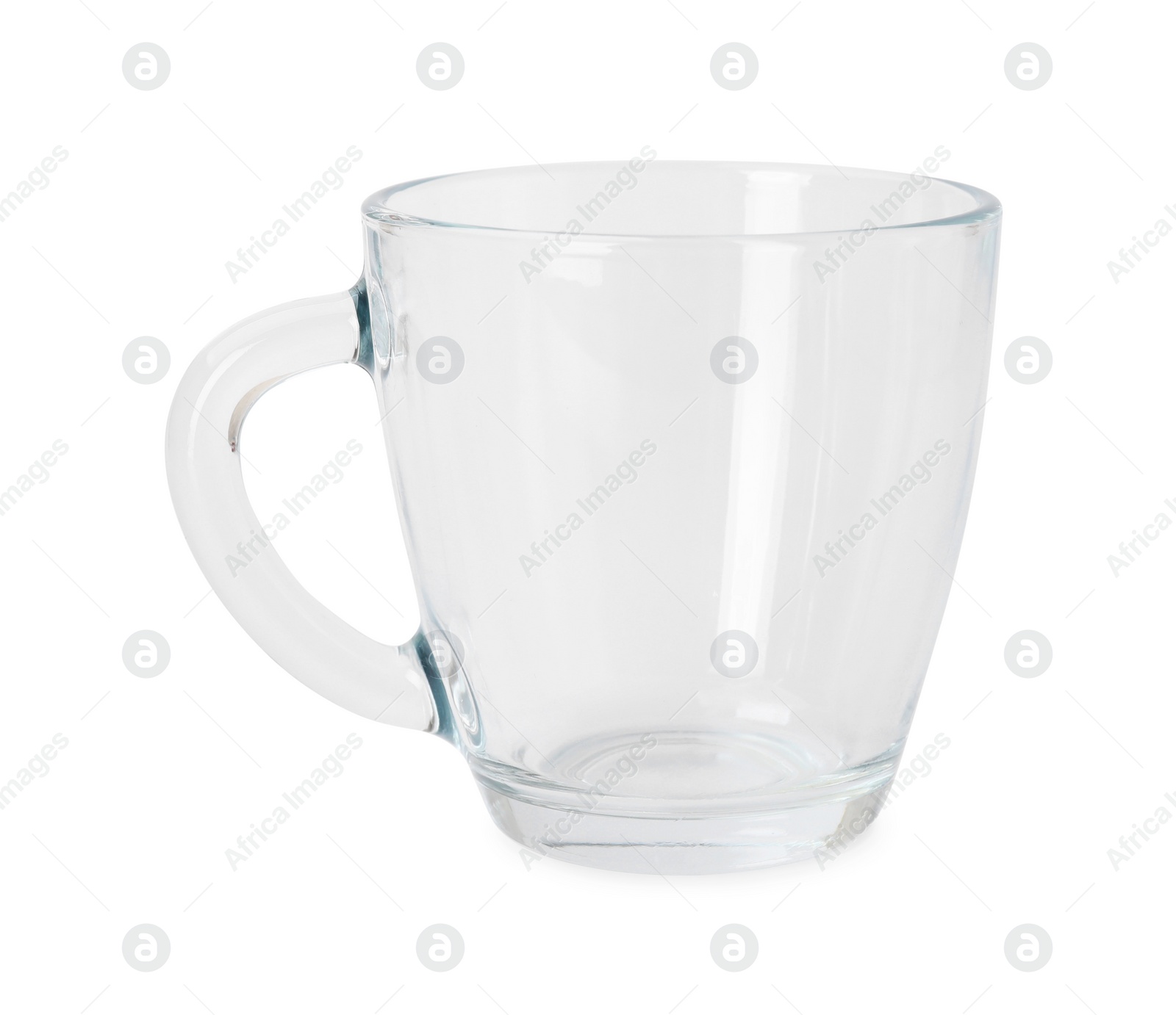 Photo of One clean glass cup isolated on white