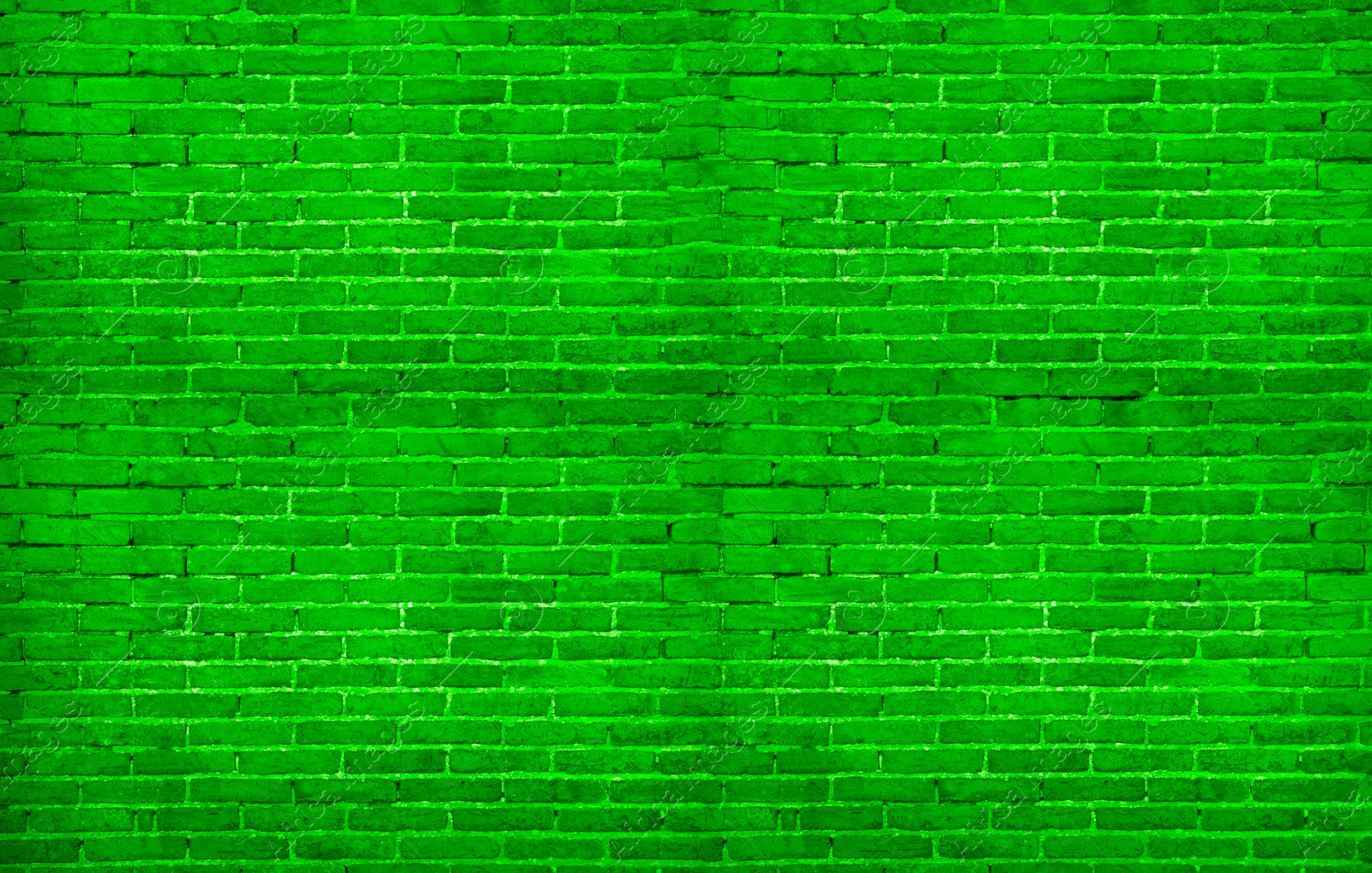 Image of St. Patrick day. Green brick wall as background