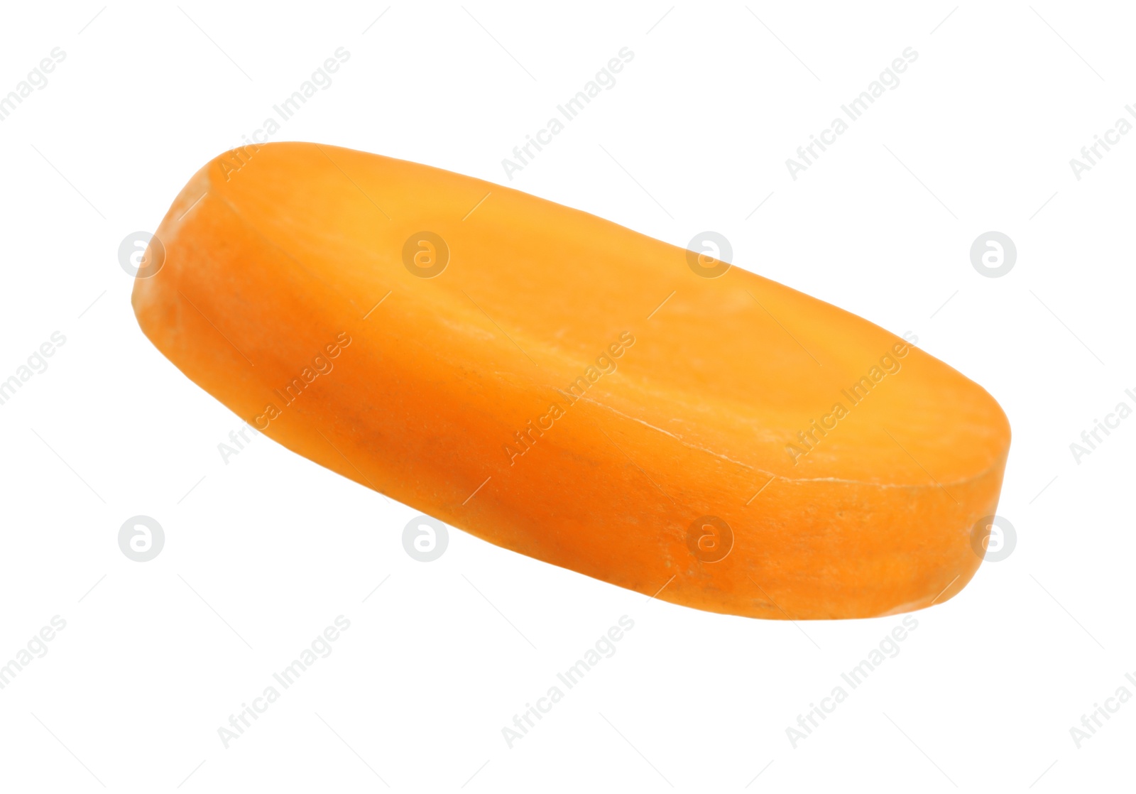 Photo of Piece of tasty ripe carrot isolated on white