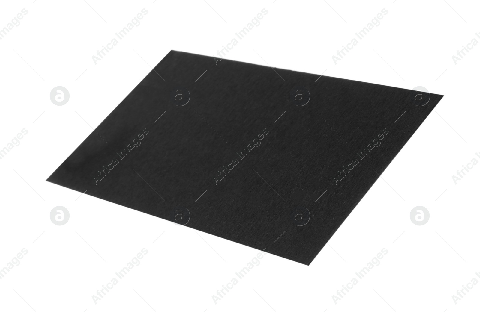 Photo of Blank black business card isolated on white. Mockup for design