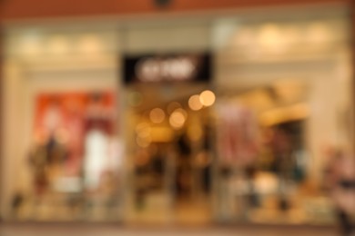 Photo of Blurred view of shopping mall interior. Bokeh effect