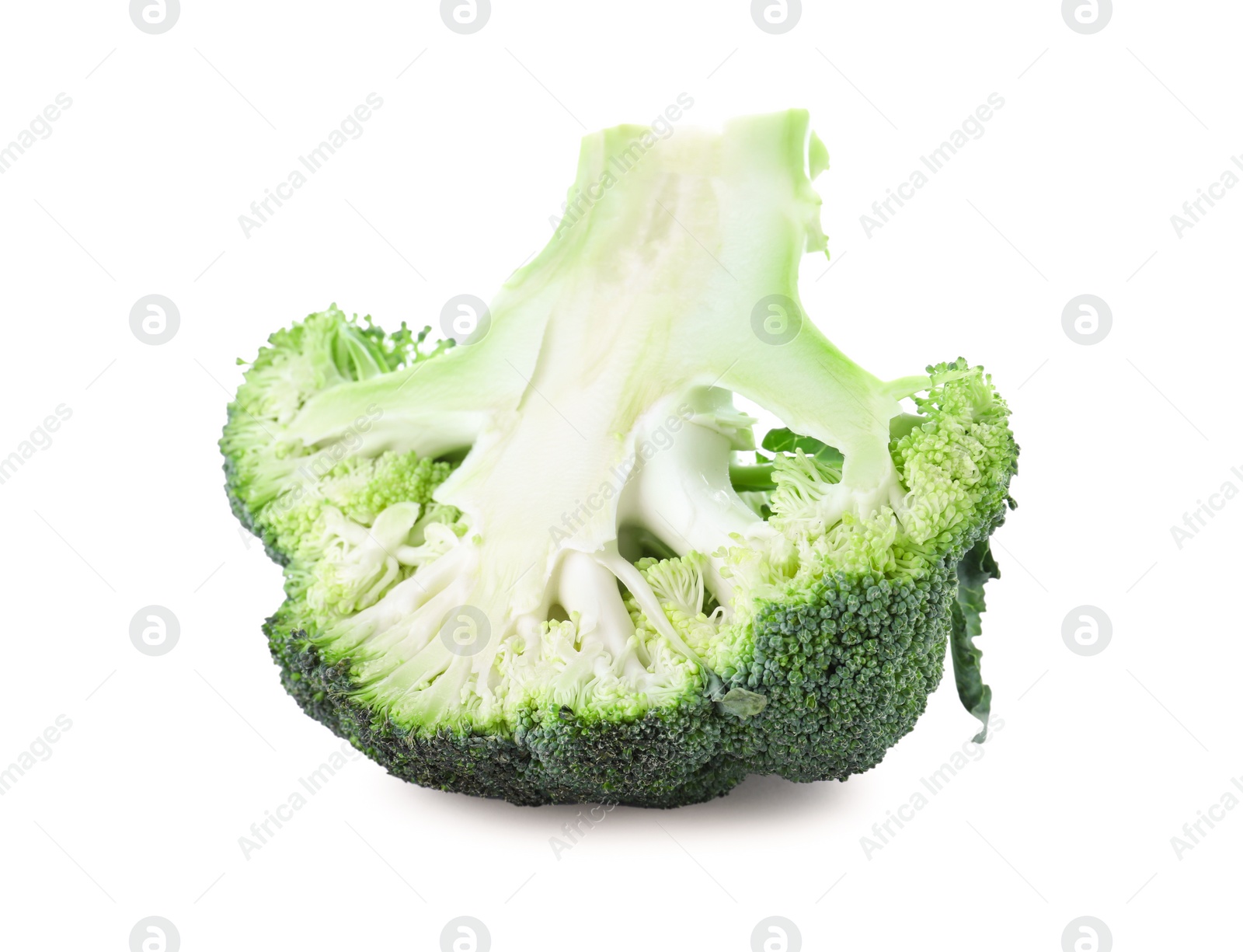 Photo of Fresh green broccoli isolated on white. Organic food