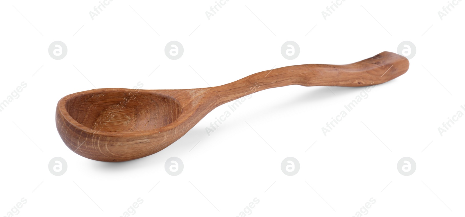 Photo of Wooden spoon isolated on white. Cooking utensil