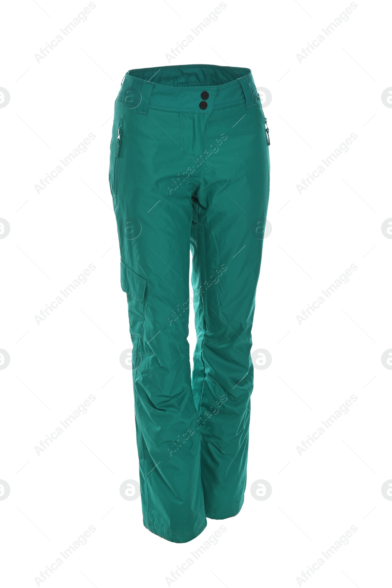 Photo of Ski pants isolated on white. Winter sport clothes