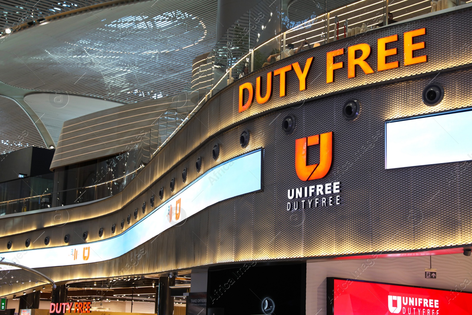 Photo of ISTANBUL, TURKEY - AUGUST 13, 2019: Duty free zone in new airport terminal